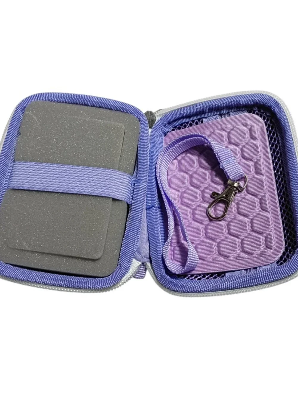 Comecase Hard Shell Zipper Storage Case With Lanyard Clip